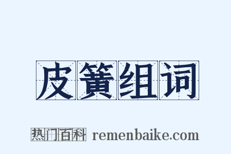 皮簧组词是什么意思的图片